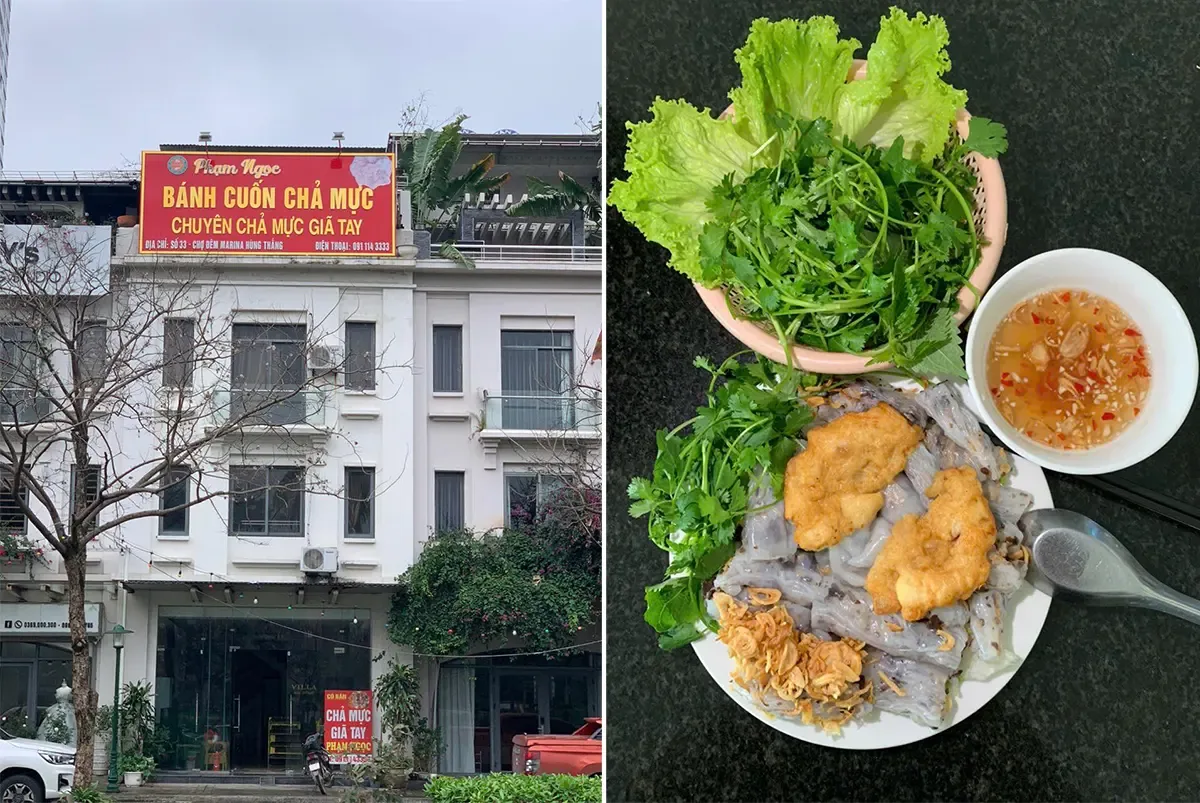 Top quán bánh cuốn chả mực Hạ Long ngon nổi tiếng mà bạn nên thử
